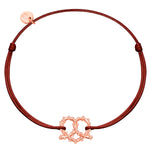 Textil Armband bordeaux HERZ BREZE roségold