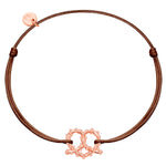 Armband Textil braun HERZ BREZE roségold