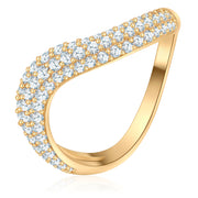 Ring gelbgold geschwungen mit Zirkonia