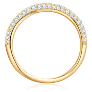 Ring gelbgold geschwungen mit Zirkonia