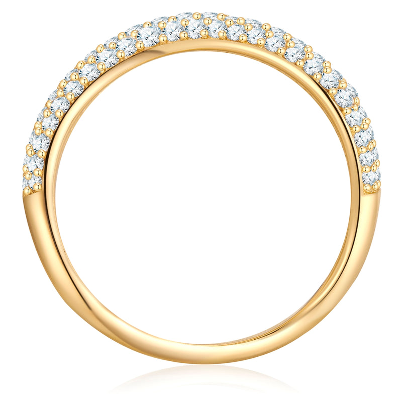 Ring gelbgold geschwungen mit Zirkonia