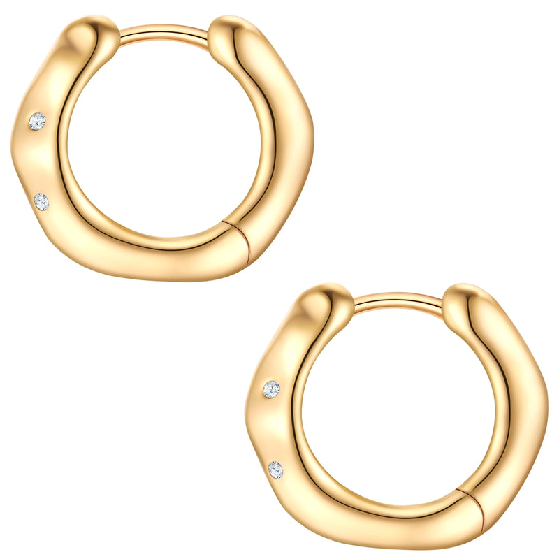 Creolen gold mit Zirkonia