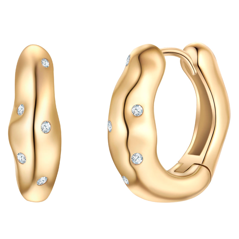Creolen gold mit Zirkonia