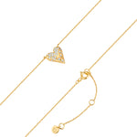 Kette mit Herz-Anhänger gold mit Zirkonia