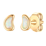 Ohrstecker gold mit Opal