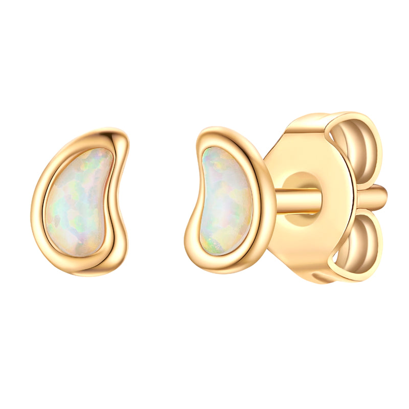 Ohrstecker gold mit Opal