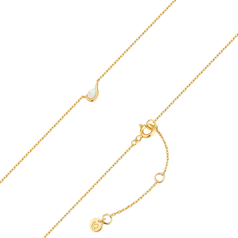 Kette gold mit Opal