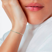 Armband gelbgold mit Amazonit/Aventurin