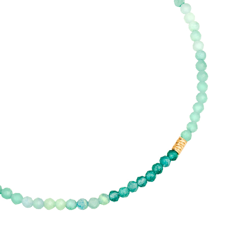 Armband gelbgold mit Amazonit/Aventurin