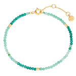 Armband gelbgold mit Amazonit/Aventurin