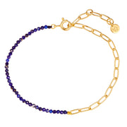 Armband gold mit Lapislazuli