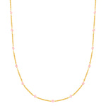 Kette gold mit Erdbeerquarz