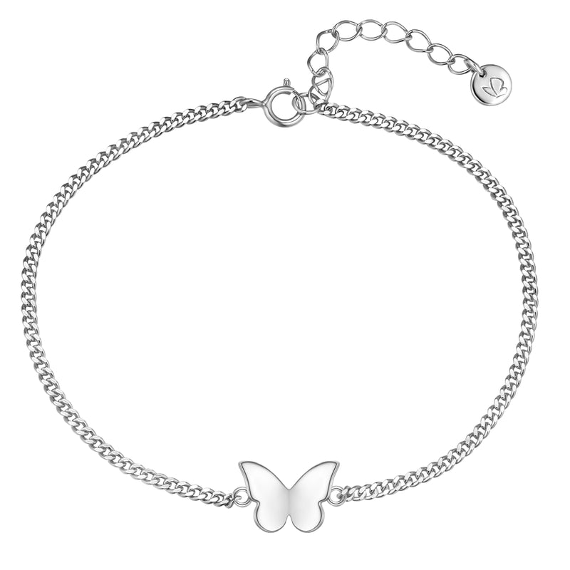 Panzer-Armband Schmetterling silber