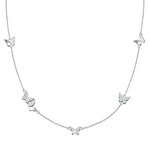 Kette mit Schmetterlings-Anhänger silber Zirkonia