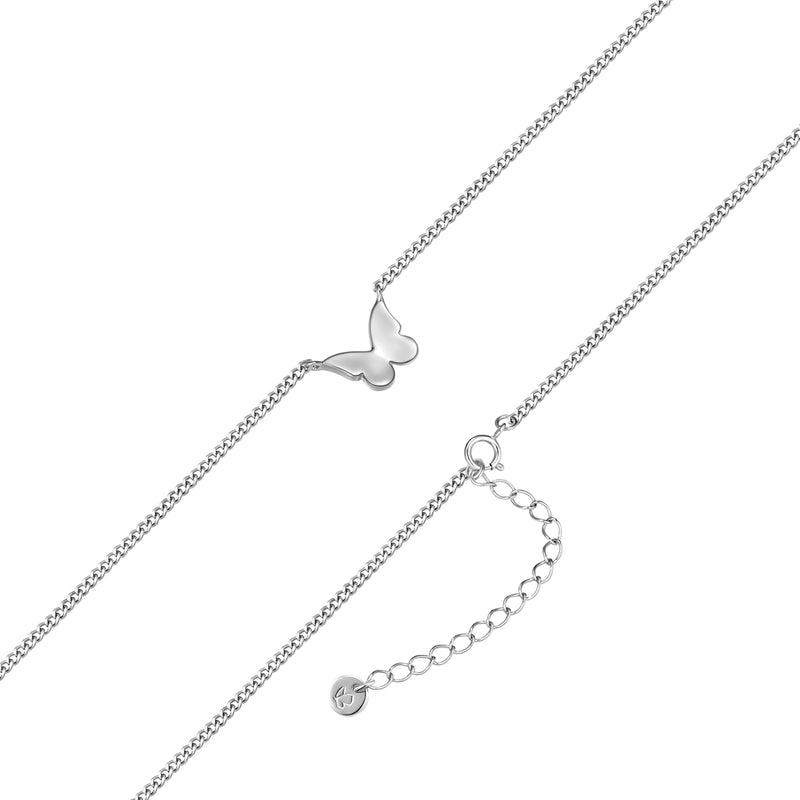 Kette mit Schmetterlings-Anhänger silber
