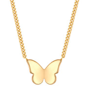 Kette mit Anhänger Schmetterling gelbgold