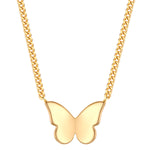 Kette mit Anhänger Schmetterling gelbgold