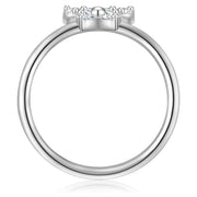 Schmetterlings-Ring silber mit Zirkonia
