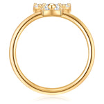 Ring mit Motiv Schmetterling gold mit Zirkonia