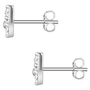 Ohrstecker Schmetterling silber mit Zirkonia