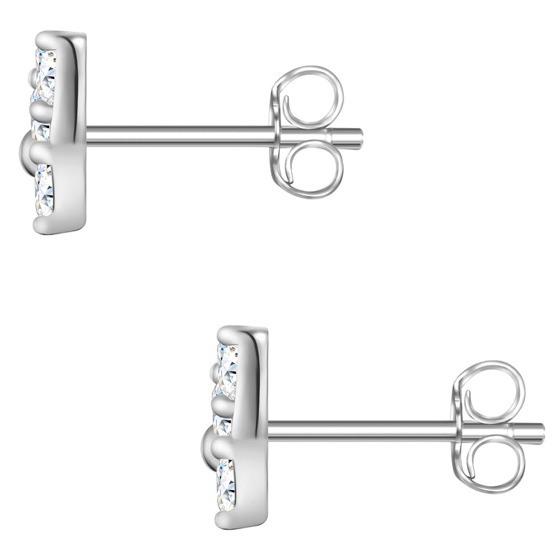 Ohrstecker Schmetterling silber mit Zirkonia