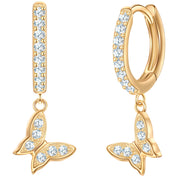 Creolen mit Schmetterling gold Zirkonia