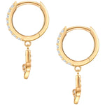 Creolen mit Schmetterling gold Zirkonia