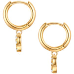Creolen mit Einhänger Butterfly gold mit Zirkonia