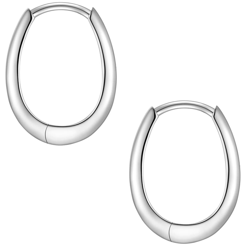 Ovale Creolen silber