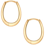 Glänzende Silber Hoops gold