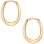Glänzende Silber Hoops gold