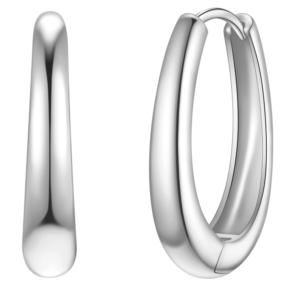 Creolen schlicht silber aus 925er Sterling Silber