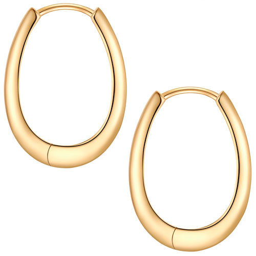 Ovale Creolen gelbgold