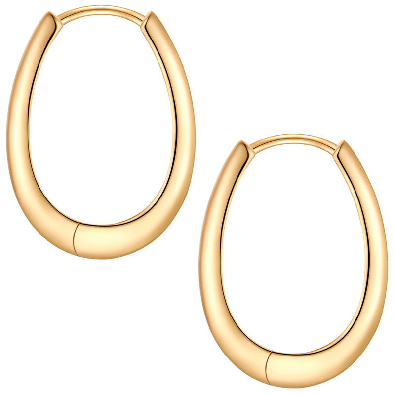 Ovale Creolen gelbgold