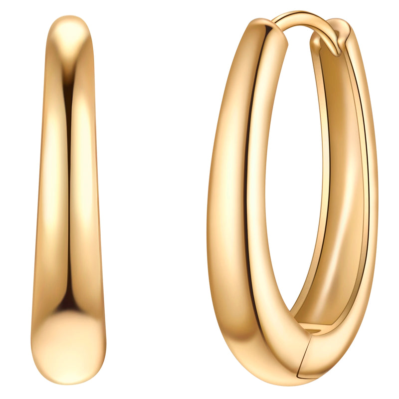 Ovale Creolen gelbgold