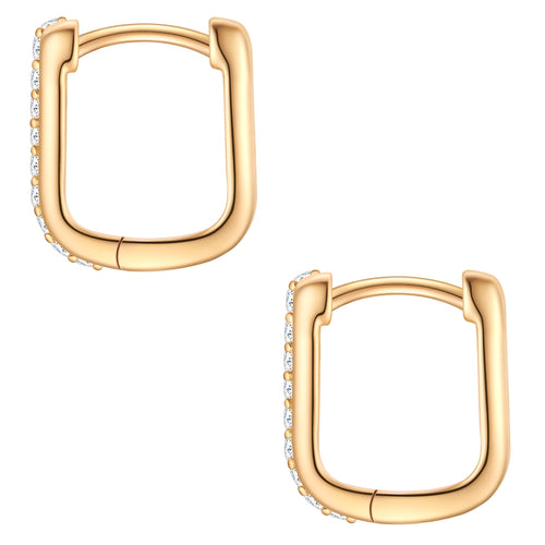 Creolen gold mit Zirkonia GEO