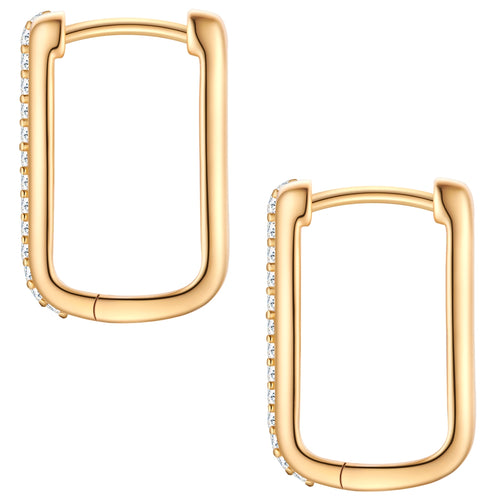 Creolen GEO XL mit Zirkonia gold
