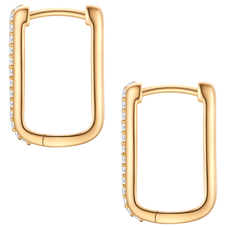 Creolen GEO XL mit Zirkonia gold