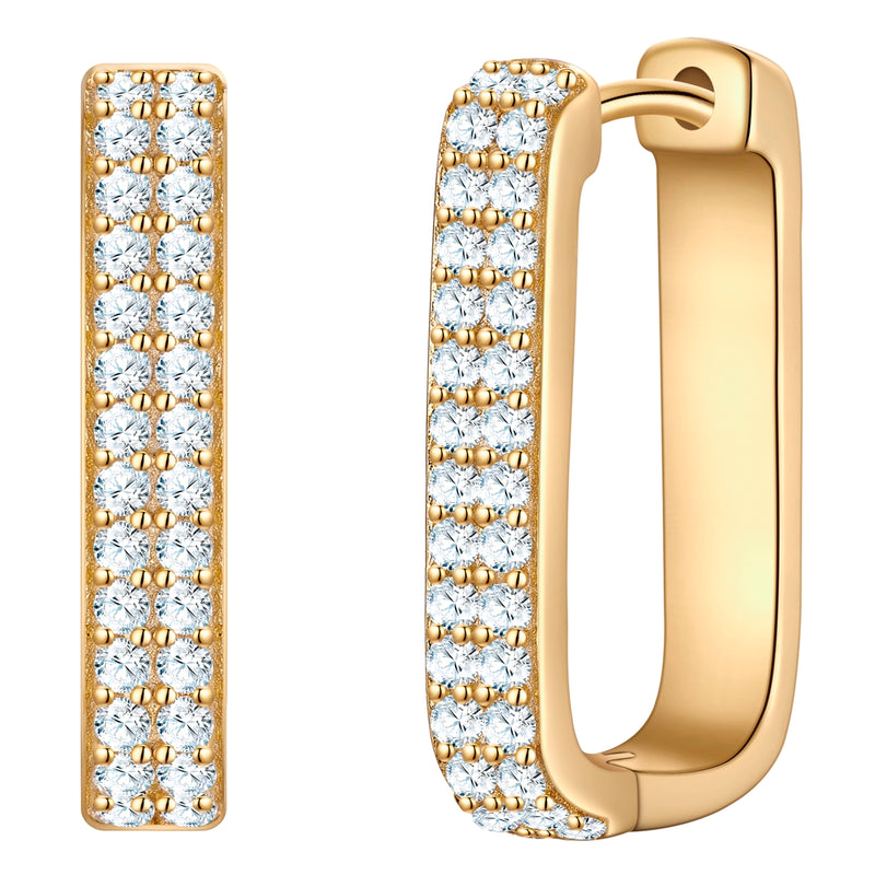 Creolen GEO XL mit Zirkonia gold