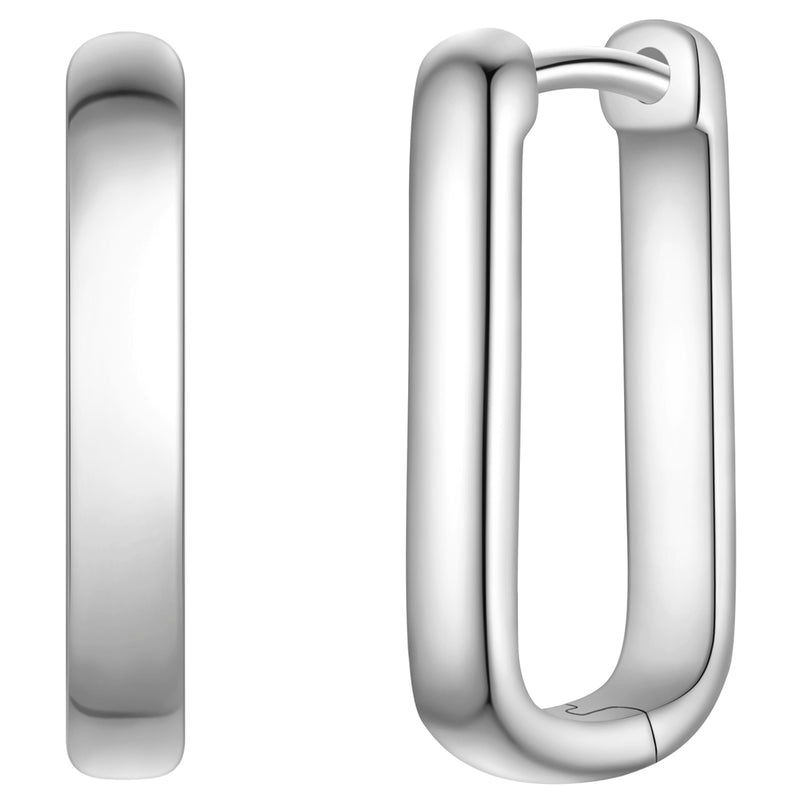 Creolen silber GEO large