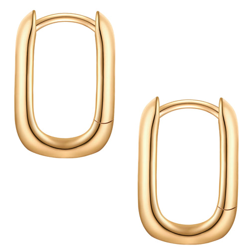 Eckige Creolen gold
