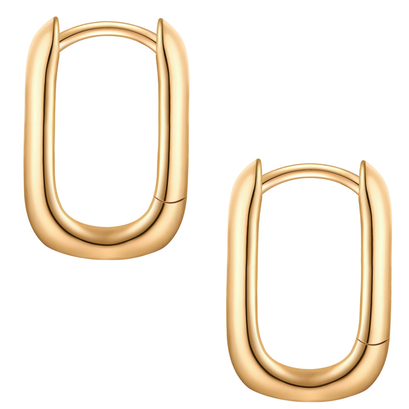 Eckige Creolen gold