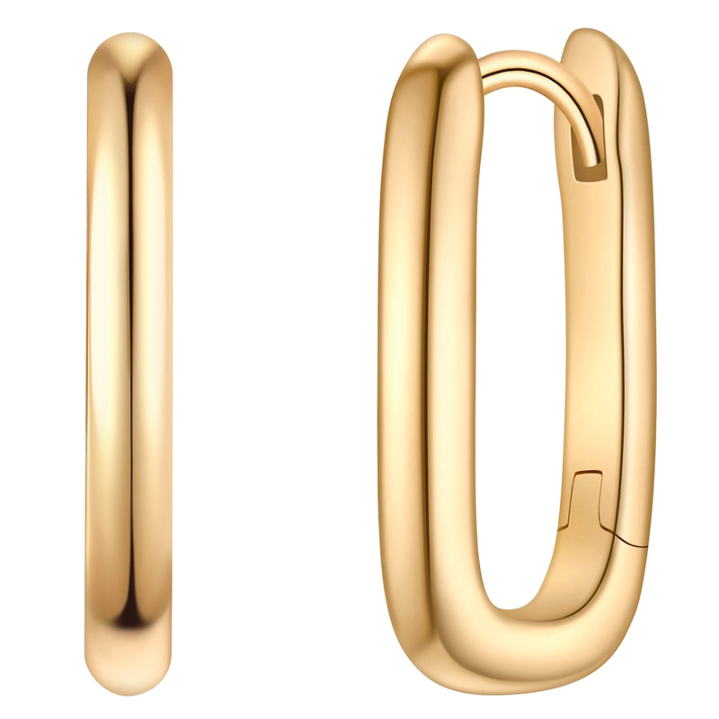 Eckige Creolen gold
