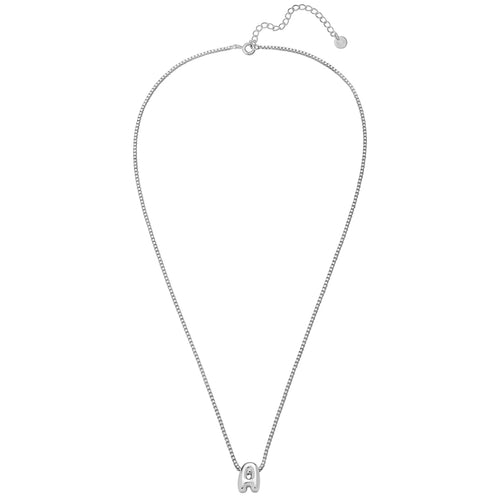 Halskette Bubble Letter A silber