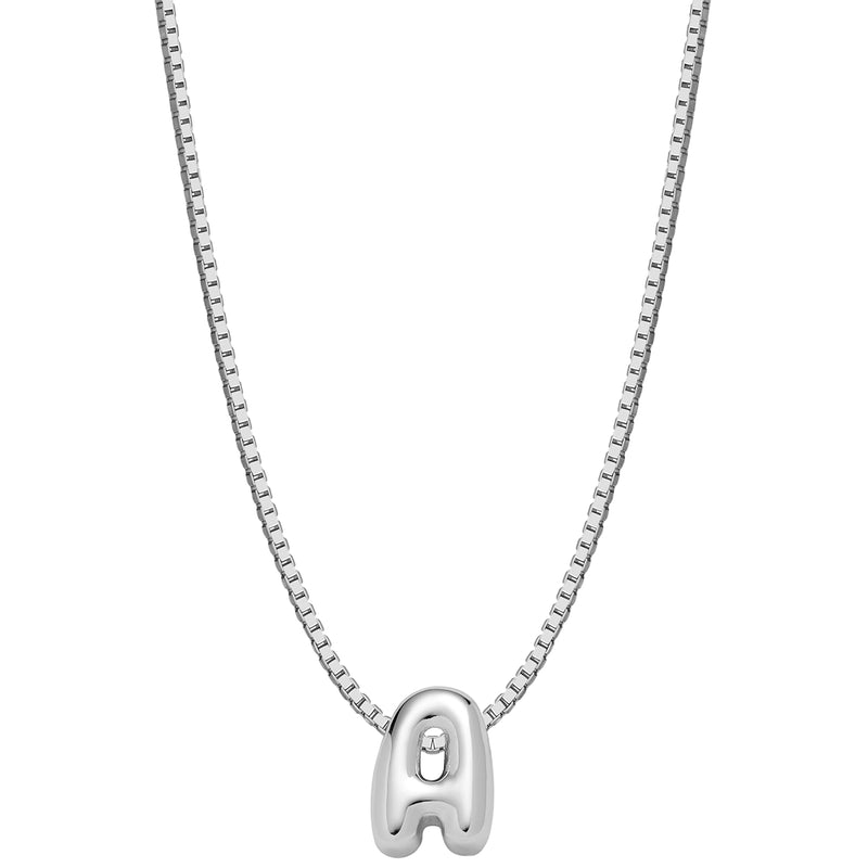 Halskette Bubble Letter A silber