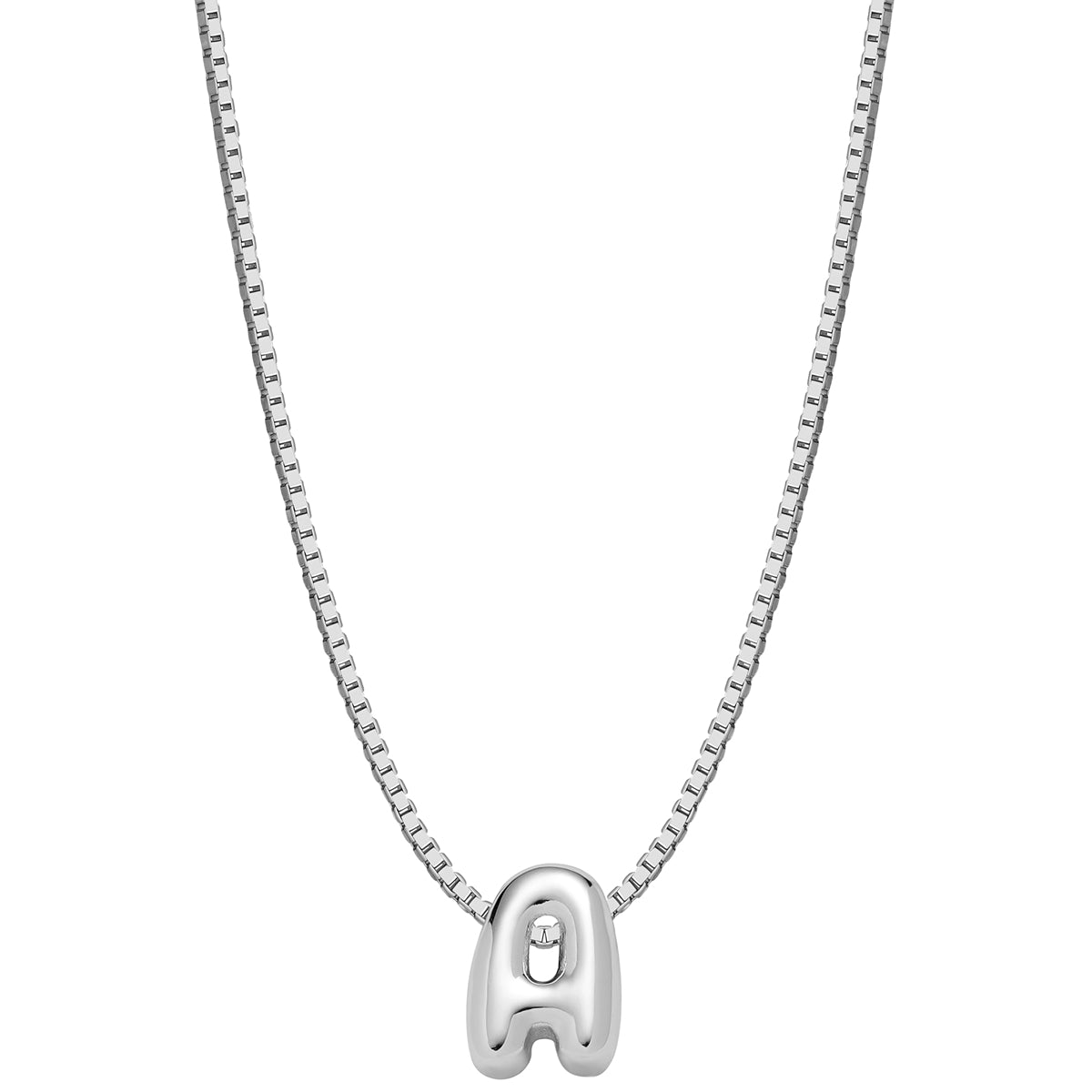 Halskette Bubble Letter A silber