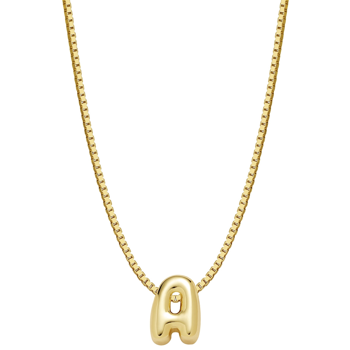 Halskette Bubble Letter A gold