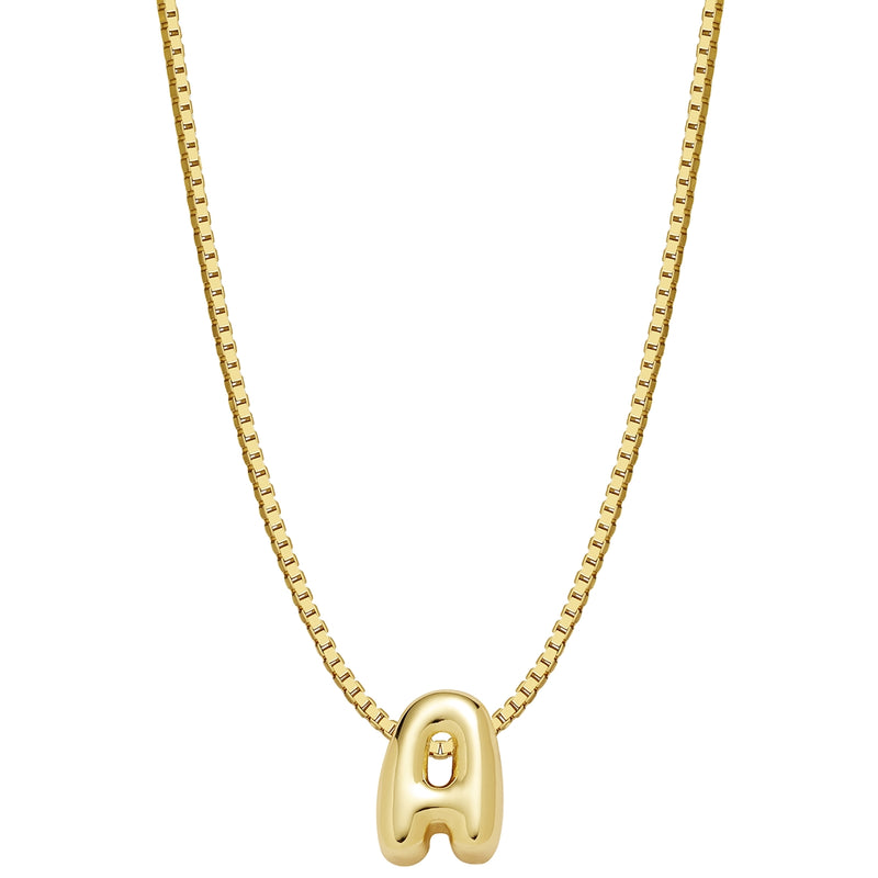 Halskette Bubble Letter A gold