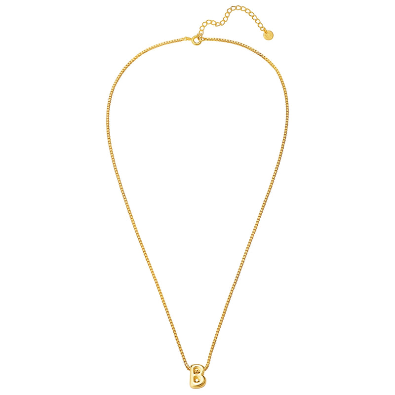 Halskette Bubble Letter B gold