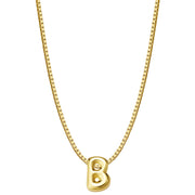 Halskette Bubble Letter B gold